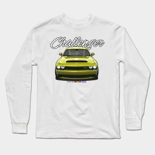 Challenger SRT Yellow by pjesusart Long Sleeve T-Shirt